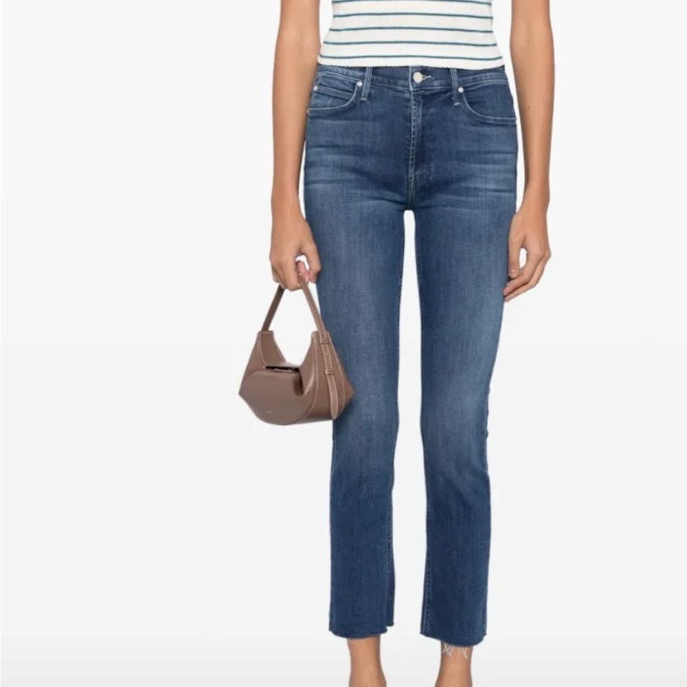 MOTHER The Midrise Dazzler Vamp Fray Jeans